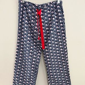 Vineyard Vines Blue Cotton Sledding Whale Pajama Pants XS